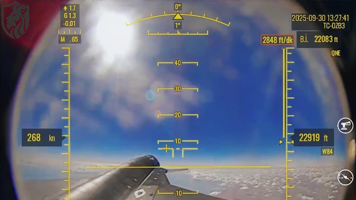 Kizilelma Tests Ukrainian Engine with Guided Mk.82. The operator camera interface of the Kizilelma drone
