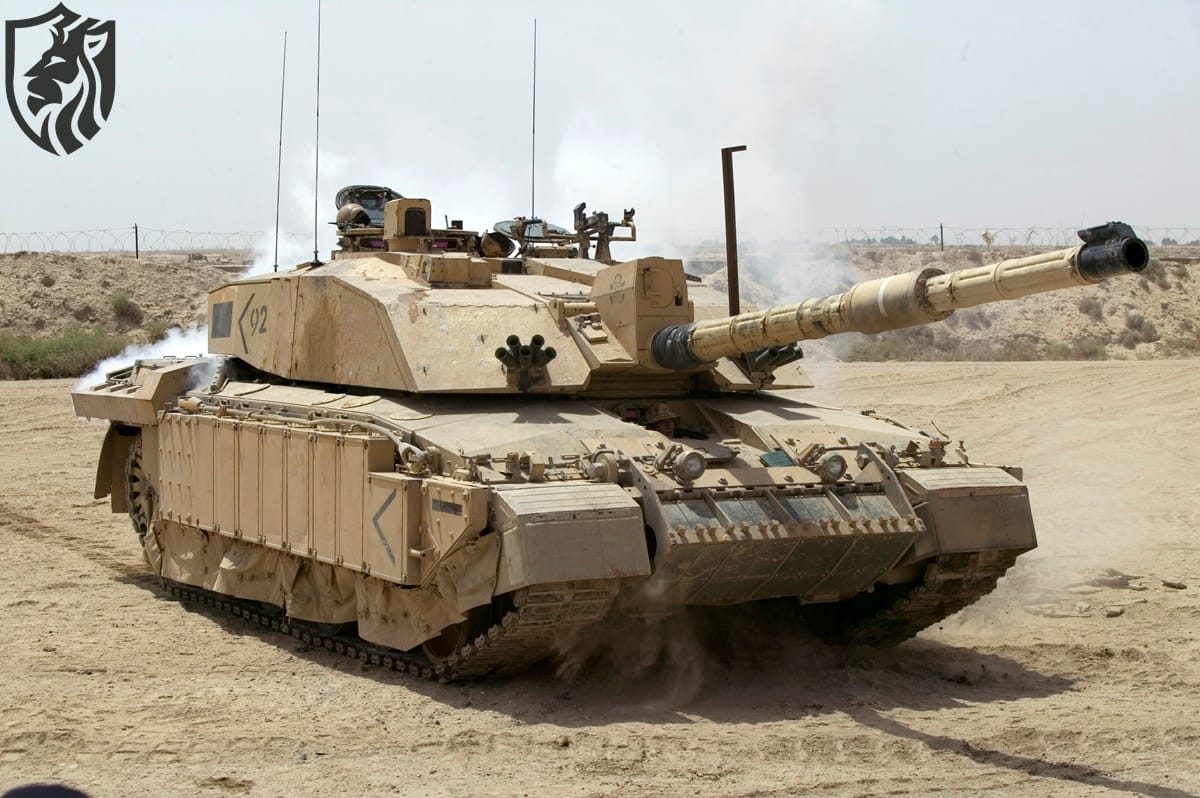 Challenger 2 Main Battle Tank patrolling outside Basra, Iraq