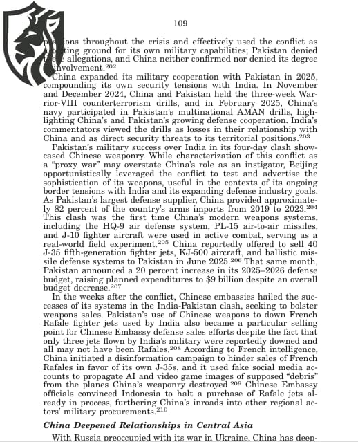 US Commission: Pakistan Beat India in May 2025 Clash. Document Copy