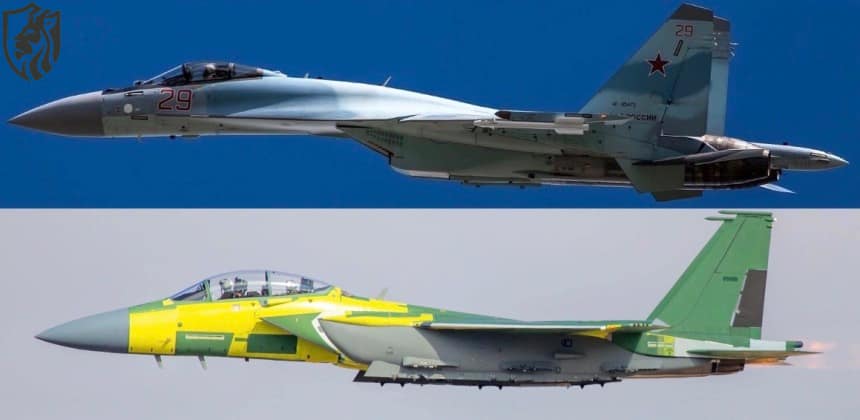 Top: Su-27 Flanker. Bottom: F-15C Eagle. Analyze the Aircraft Design