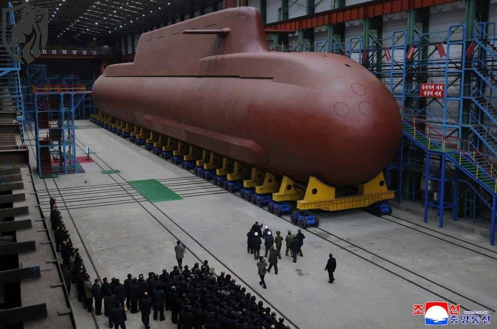 Kim Jong Un Visits 8,700-Ton Nuclear Missile Submarine | Courtesy KCNA