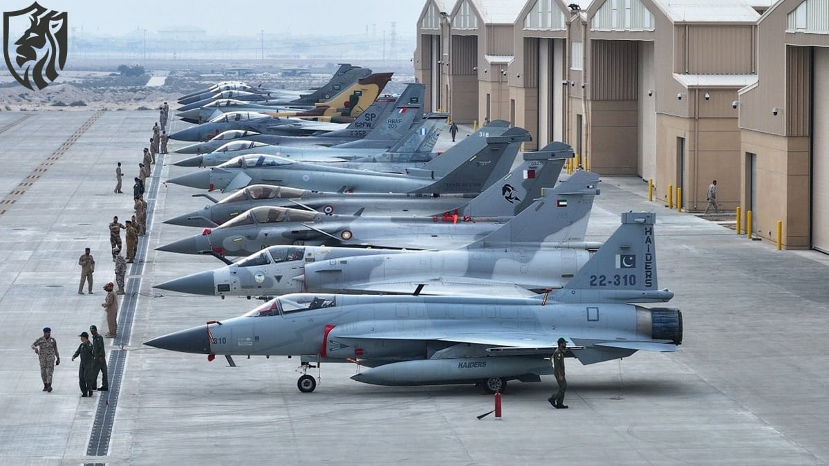 Pakistan-Saudi JF-17 Loan Swap Talks | All participating aircraft types on the ground at King Abdulaziz Air Base in Saudi Arabia. (Image credit: French Joint Staff)