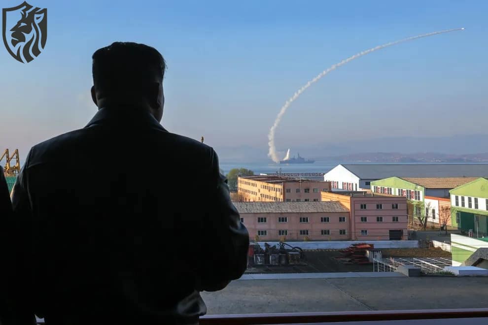 Kim Jong Un watches the weapons trials for the the Choi Hyon. KCNA