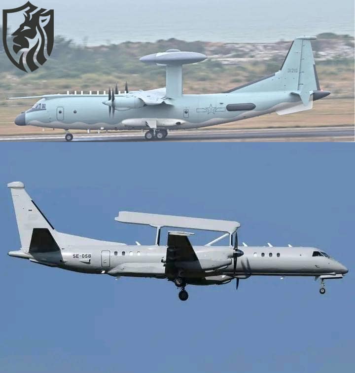 Top: Chinese KJ-500Bottom: Swedish SAAB 2000 Erieye